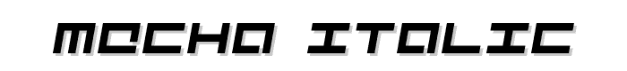 Mecha Italic font